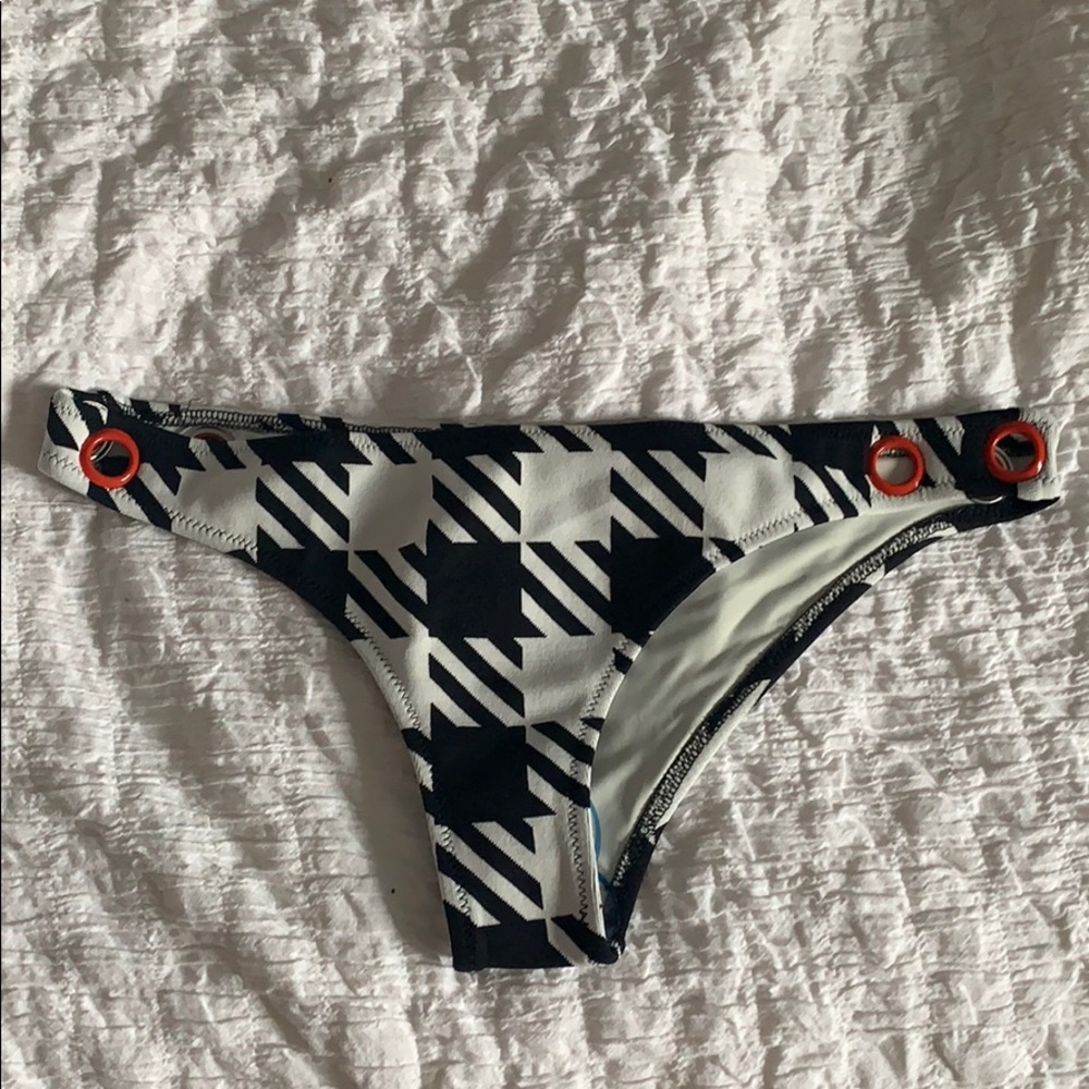 Solid and Striped Colette bottom in black gingham